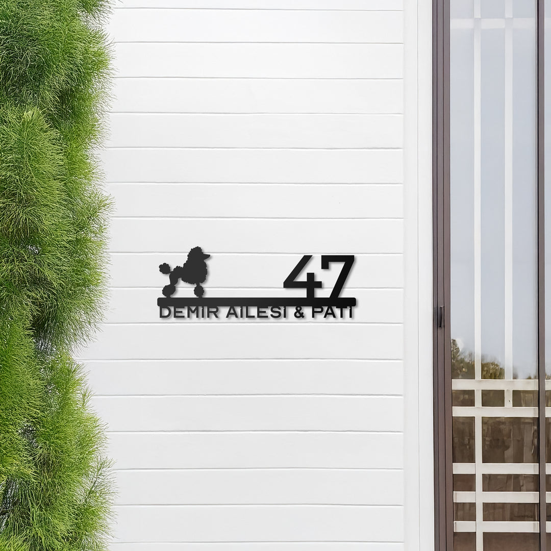 Kişiye Özel Köpek Temalı Kapı İsimliği - Set-3