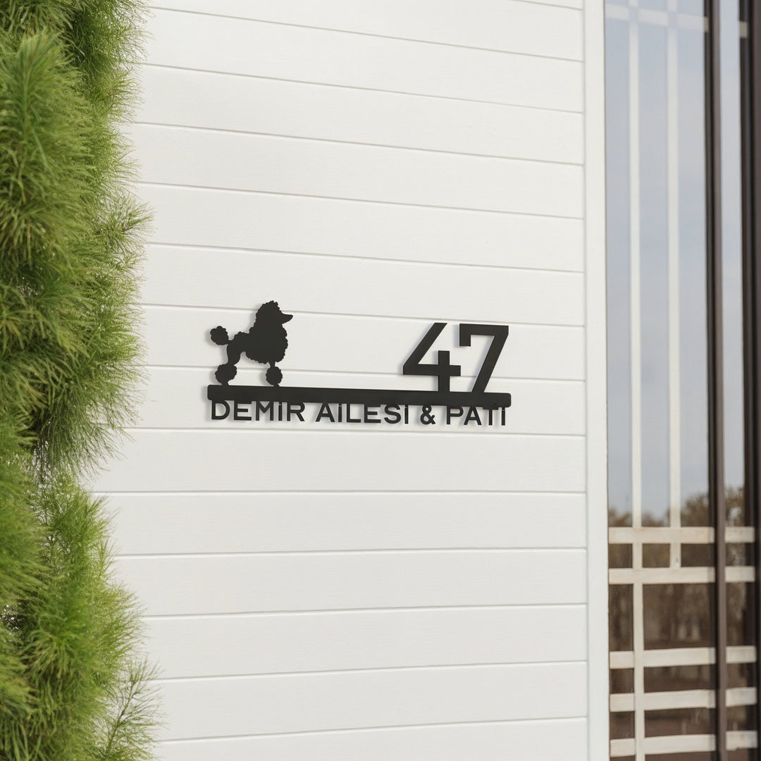 Kişiye Özel Köpek Temalı Kapı İsimliği - Set-3