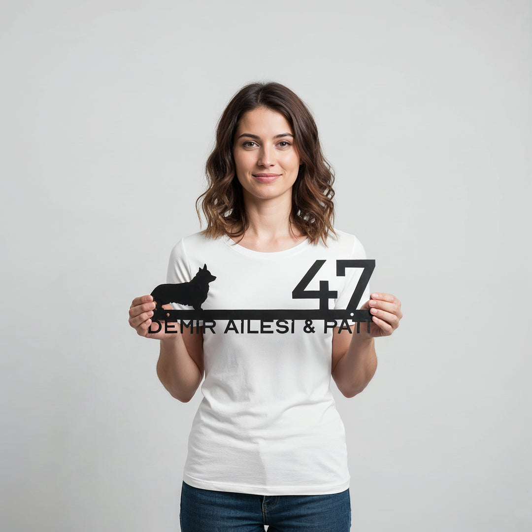 Kişiye Özel Köpek Temalı Kapı İsimliği - Set-3