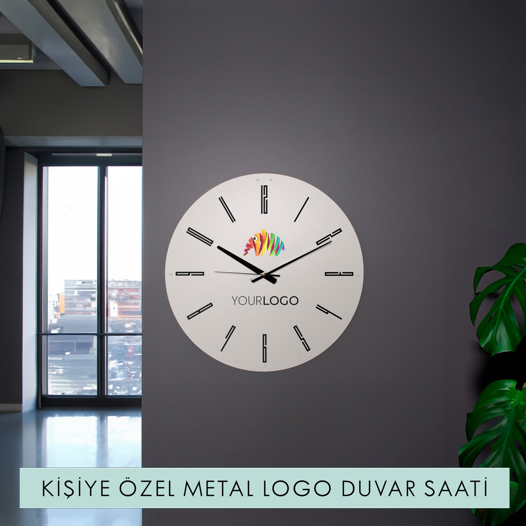 Kişiye Özel Logo Metal Duvar Saati