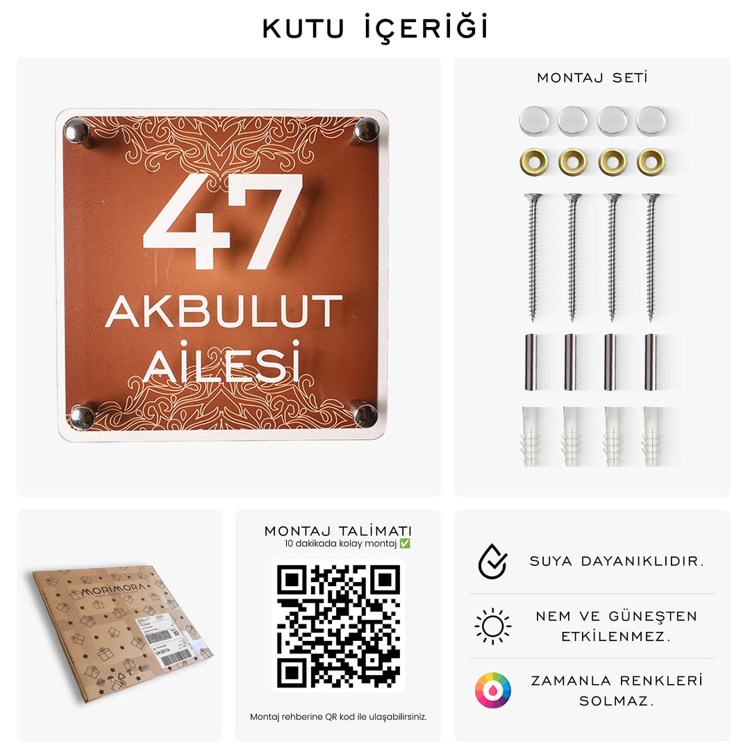 Alegra Geleneksel Desenli Kapı İsimliği
