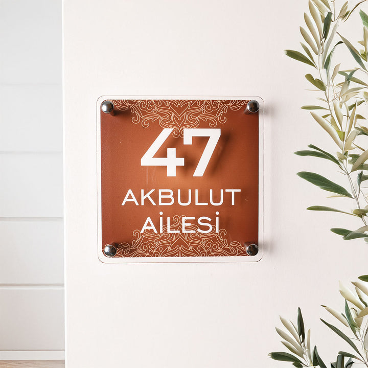 Alegra Geleneksel Desenli Kapı İsimliği