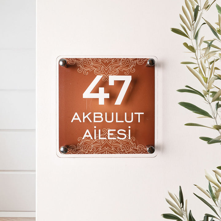 Alegra Geleneksel Desenli Kapı İsimliği