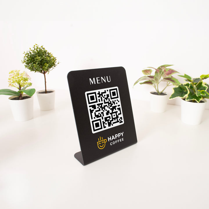 Metal Masaüstü QR Karekod Menü Standı