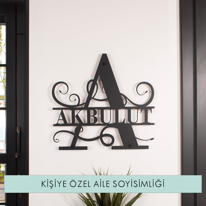 Kişiye Özel Metal Monogram İsimlik