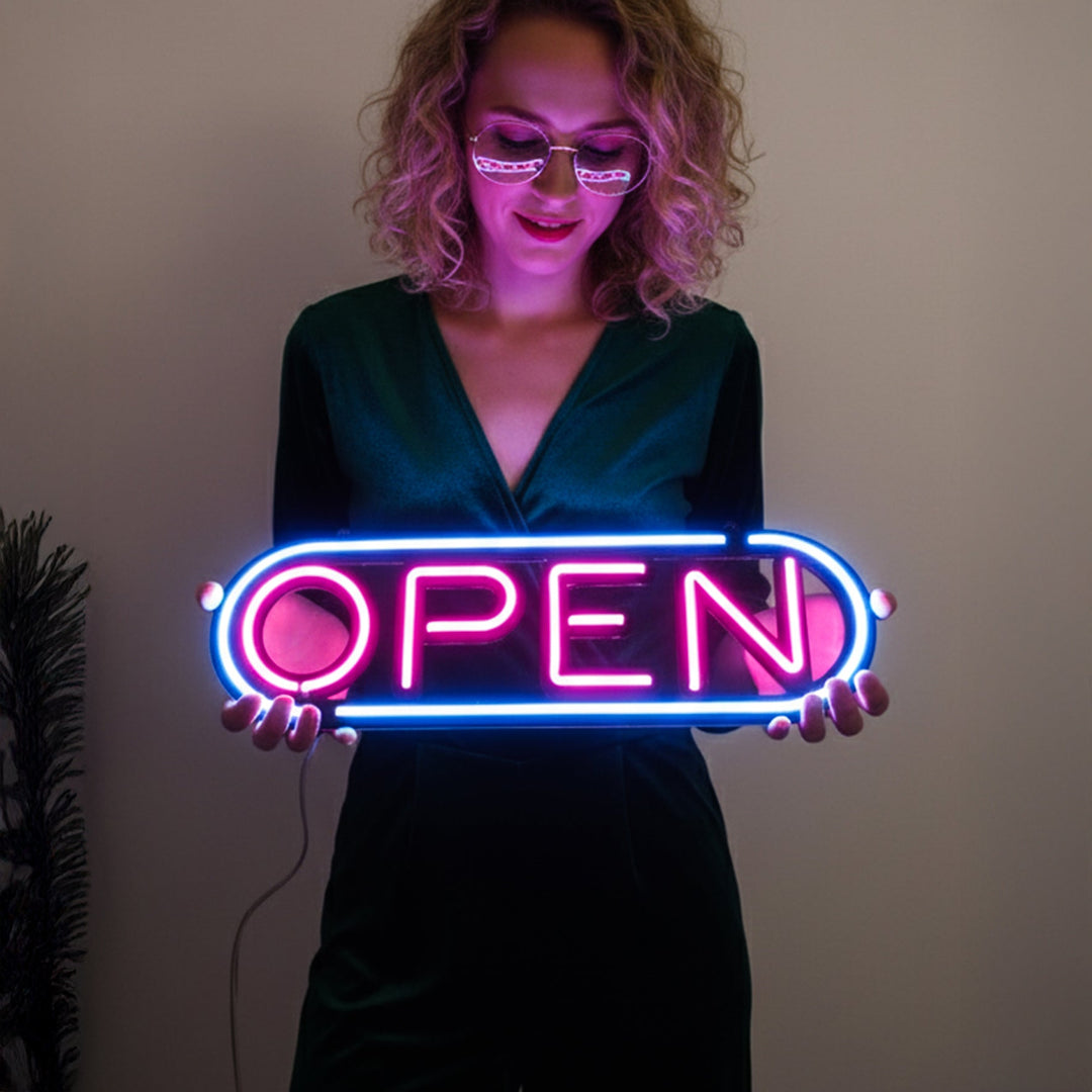 Open Neon Işık Klasik