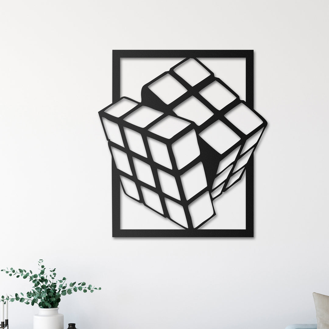 Rubik's Cube Metal Duvar Tablosu