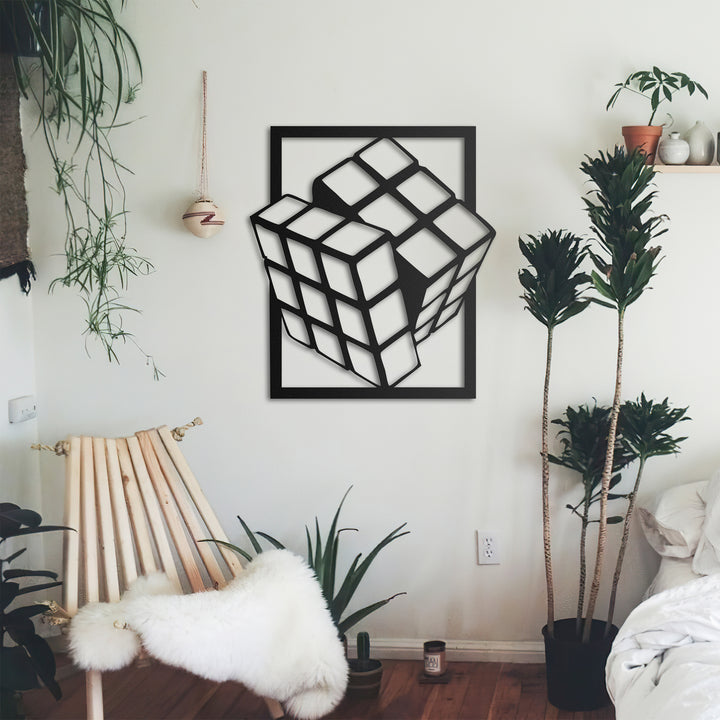 Rubik's Cube Metal Wall Painting