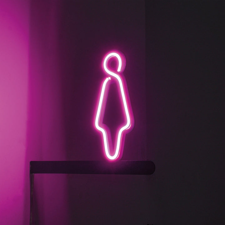WC Kadın Neon Tabela