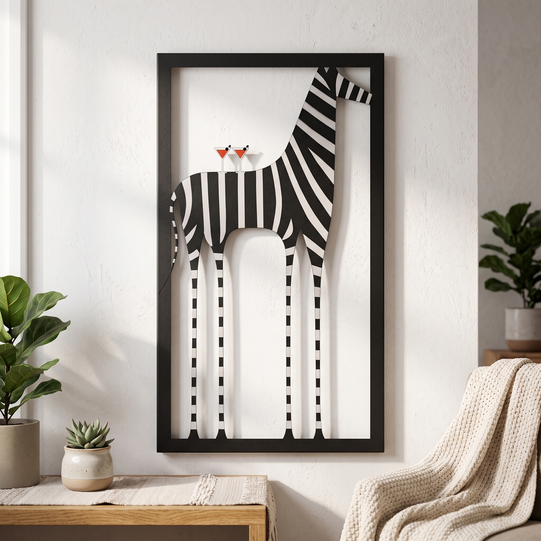 Zebra Metal Tablo