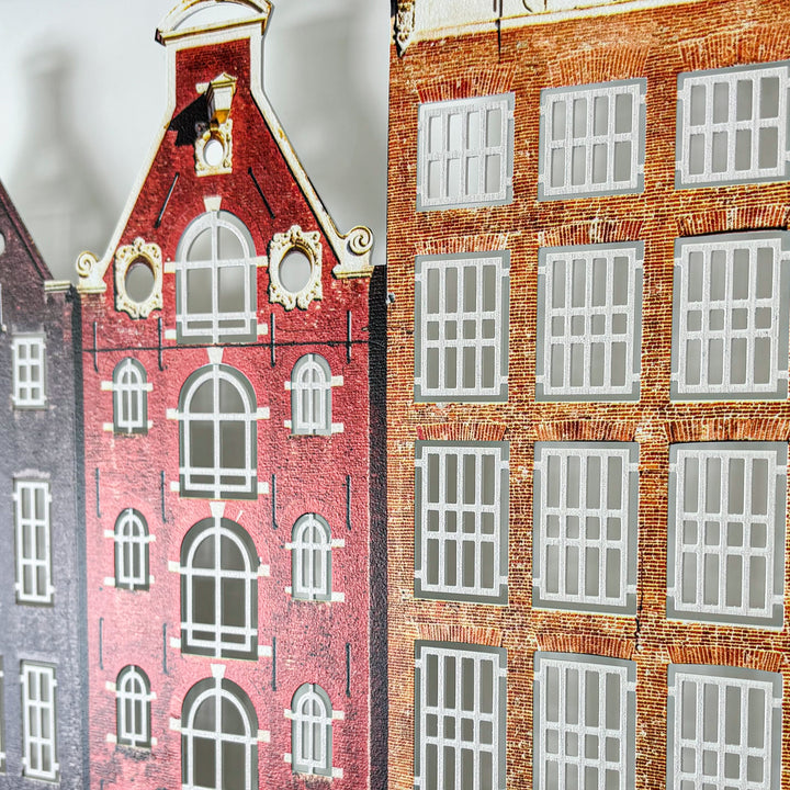 Amsterdam Evleri Metal Tablo