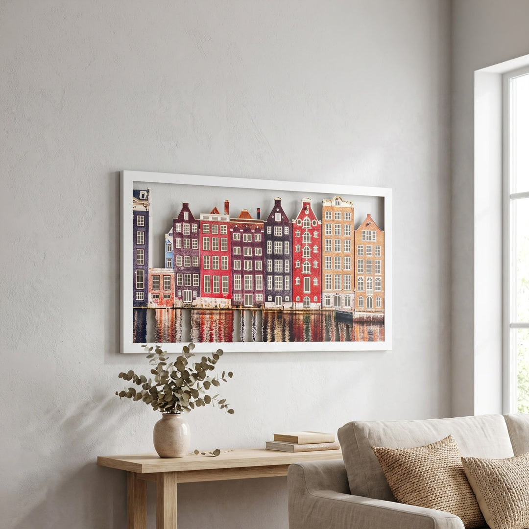 Amsterdam Evleri Metal Tablo