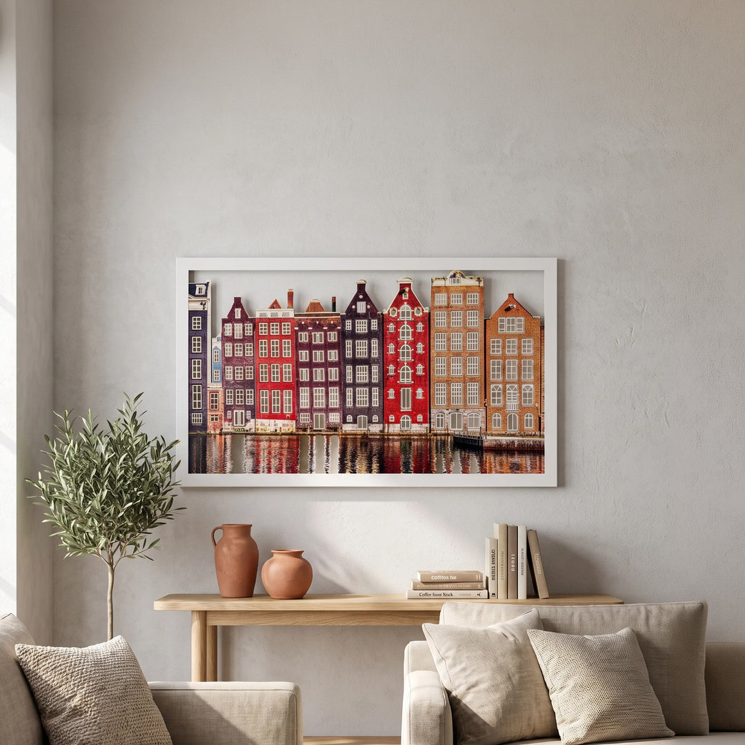 Amsterdam Evleri Metal Tablo