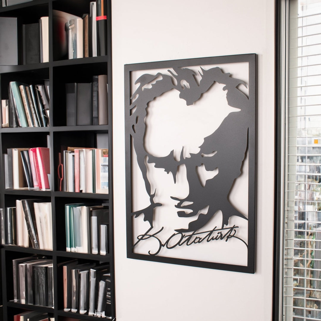 Atatürk Silüeti Metal Duvar Tablosu - morimora.com