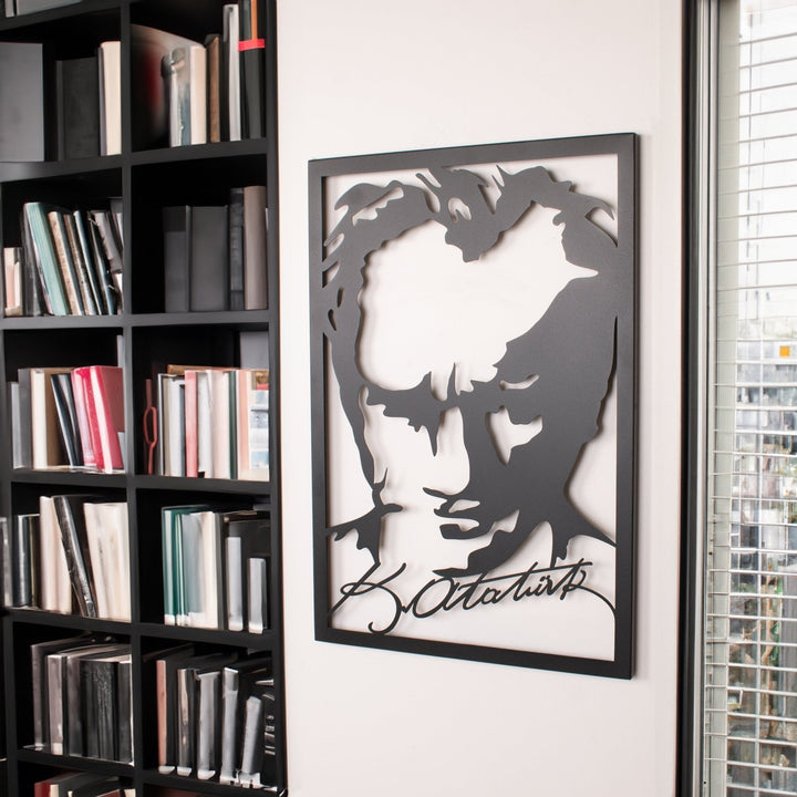 Atatürk Silüeti Metal Duvar Tablosu - morimora.com