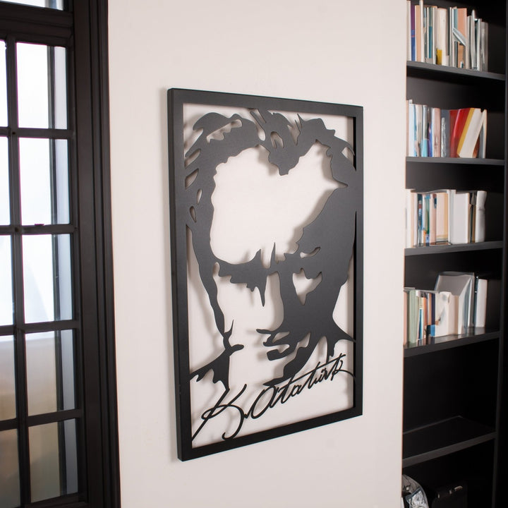 Atatürk Silüeti Metal Duvar Tablosu - morimora.com