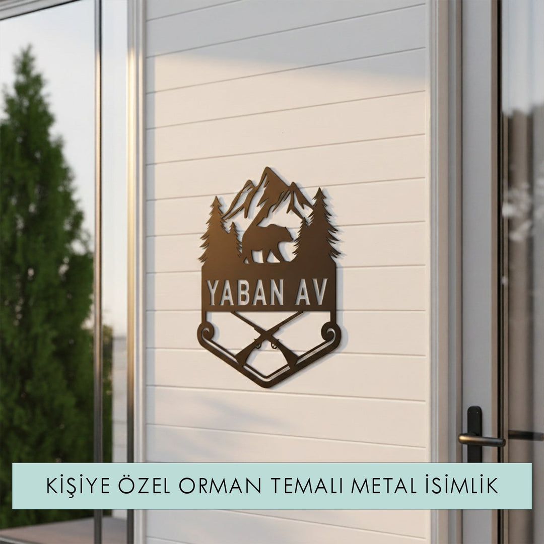 Avcılık Temalı Kişiselleştirilebilir Monogram - morimora.com