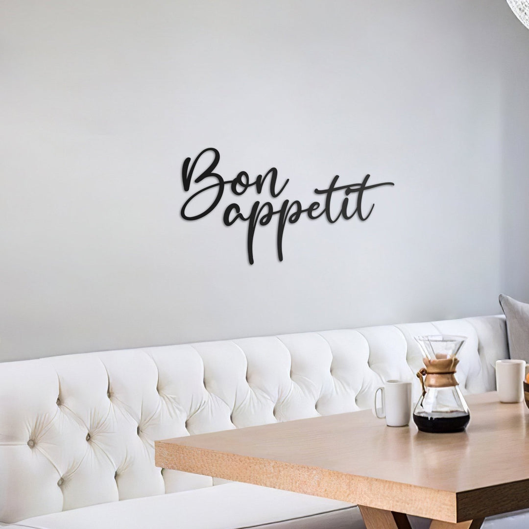 Bon Appetit Metal Duvar Yazısı - morimora.com