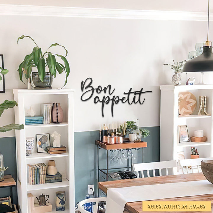Bon Appetit Metal Duvar Yazısı - morimora.com