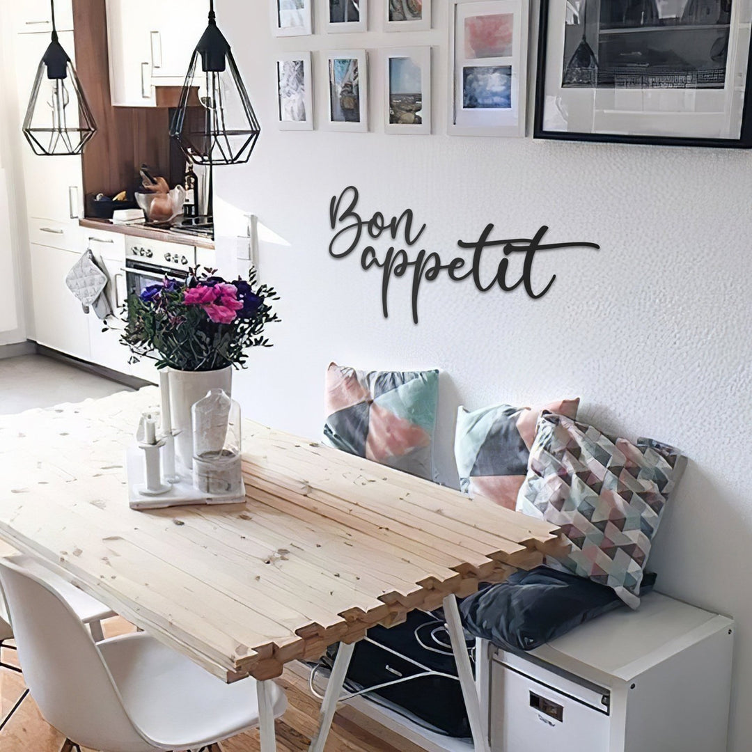 Bon Appetit Metal Duvar Yazısı - morimora.com