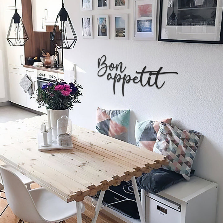 Bon Appetit Metal Duvar Yazısı - morimora.com