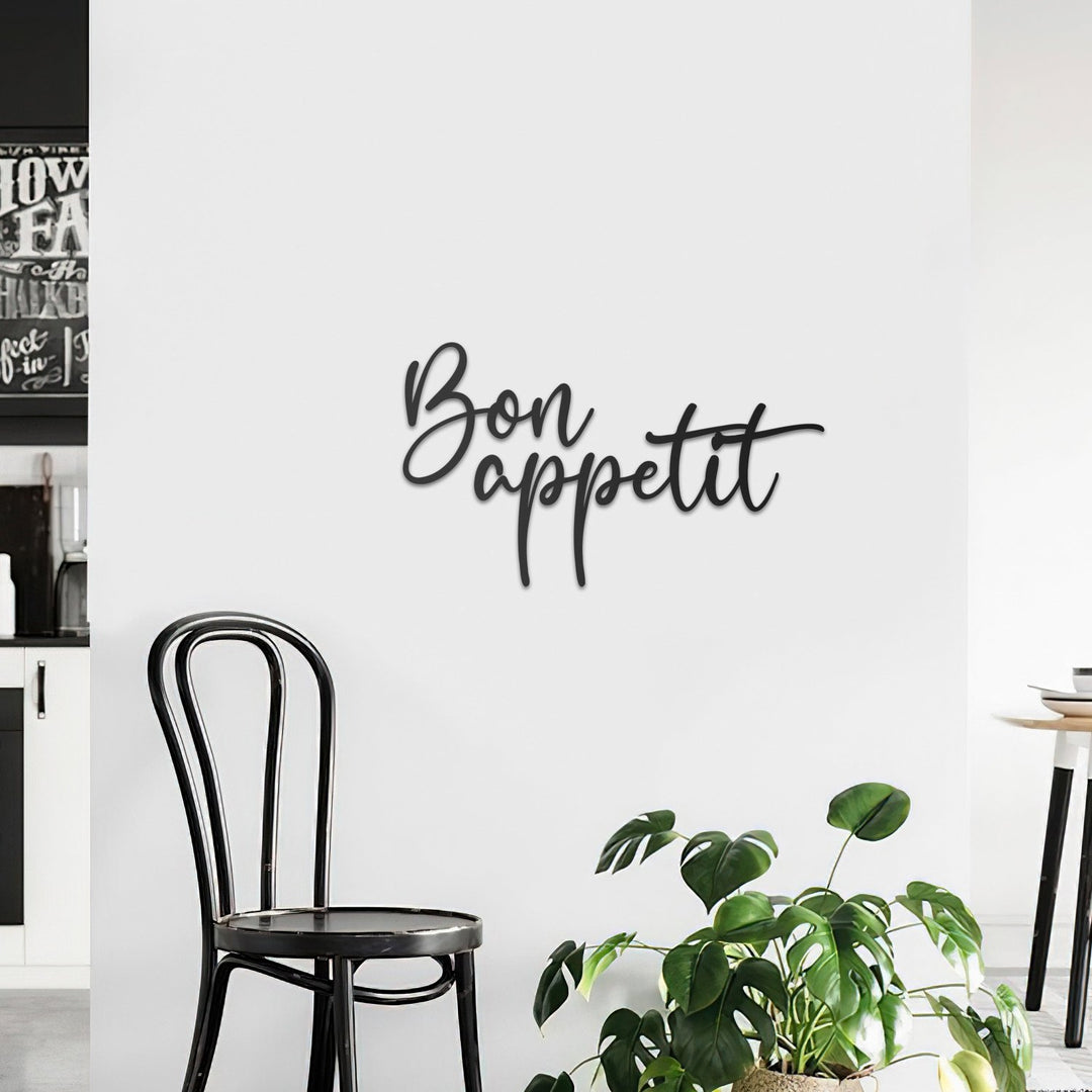 Bon Appetit Metal Duvar Yazısı - morimora.com