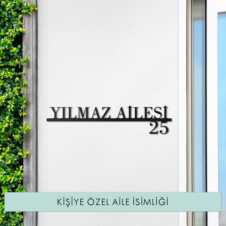 Zarif Tasarımlı Kişiselleştirilebilir Adres Tabelası