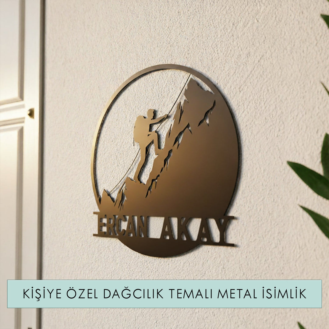 Dağcılık Temalı Kişiselleştirilebilir Monogram - morimora.com