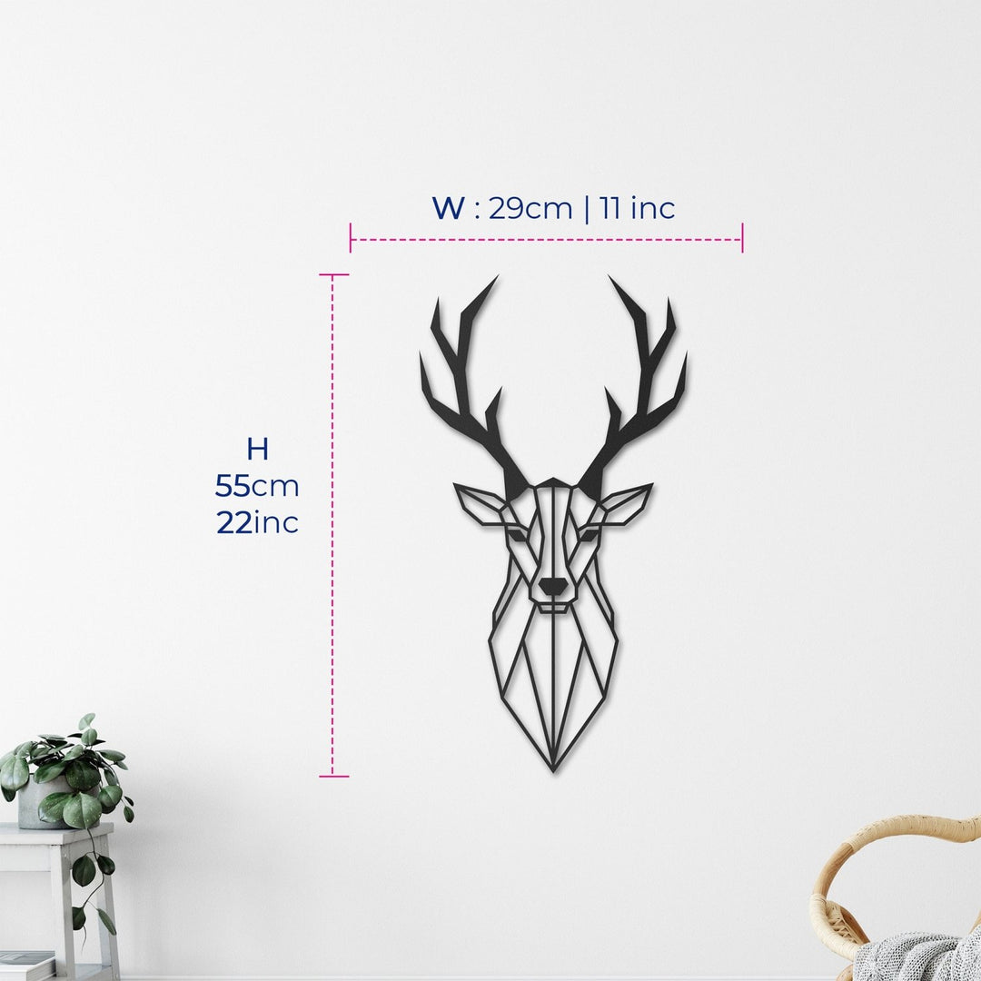 Deer Head Metal Duvar Tablosu - morimora.com