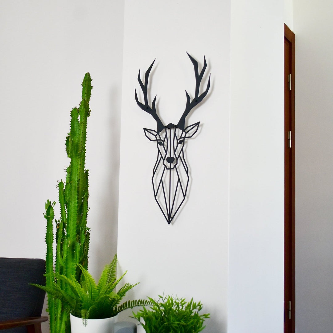 Deer Head Metal Duvar Tablosu - morimora.com