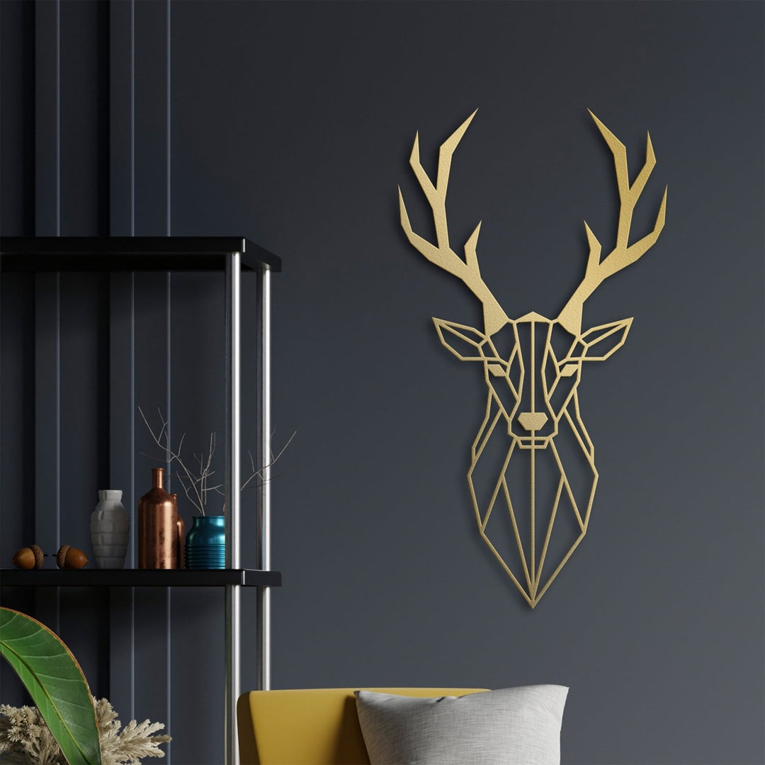 Deer Head Metal Duvar Tablosu - morimora.com