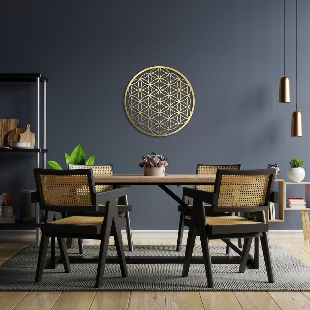 Flower of Life Metal Duvar Tablosu - morimora.com