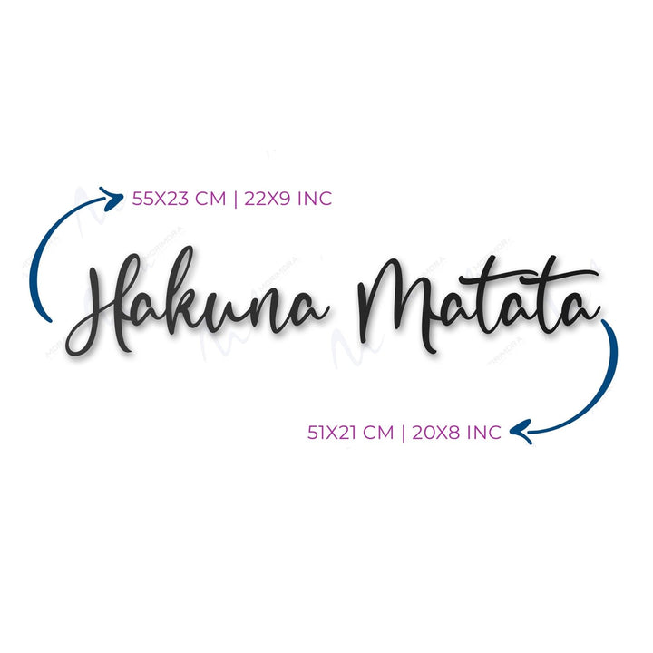 Hakuna Matata Metal Duvar Yazısı - morimora.com