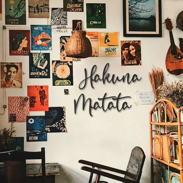 Hakuna Matata Metal Duvar Yazısı - morimora.com