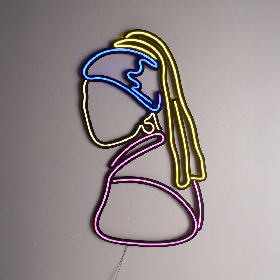 Meisje Neon Dekor