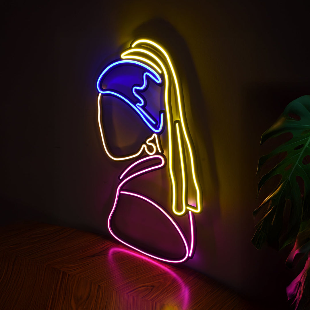 Meisje Neon Dekor