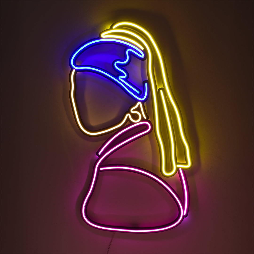 Meisje Neon Dekor