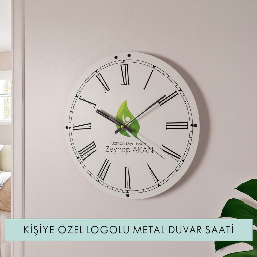 İşletmelere Özel Metal Duvar Saati - morimora.com