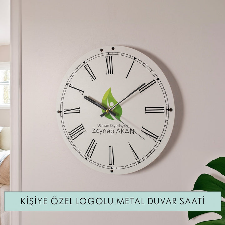 İşletmelere Özel Metal Duvar Saati - morimora.com