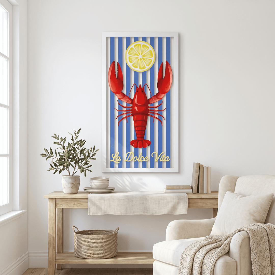 Istakoz ve Limon Duvar Tablosu - morimora.com