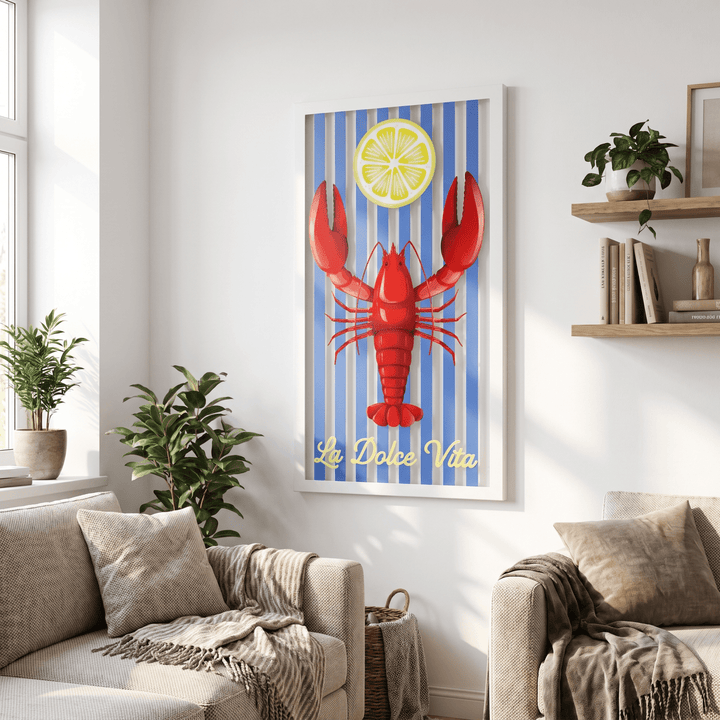 Istakoz ve Limon Duvar Tablosu - morimora.com