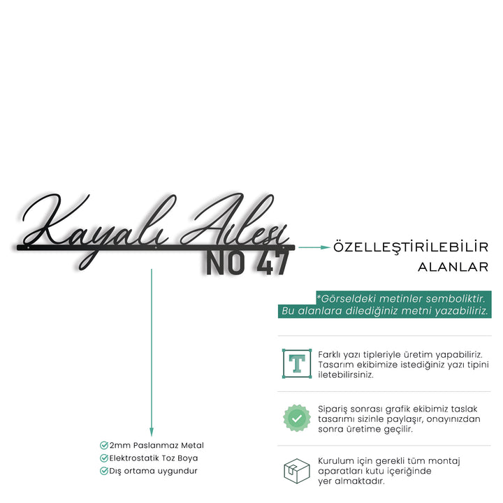 Kişiye Özel Metal Aile İsimliği