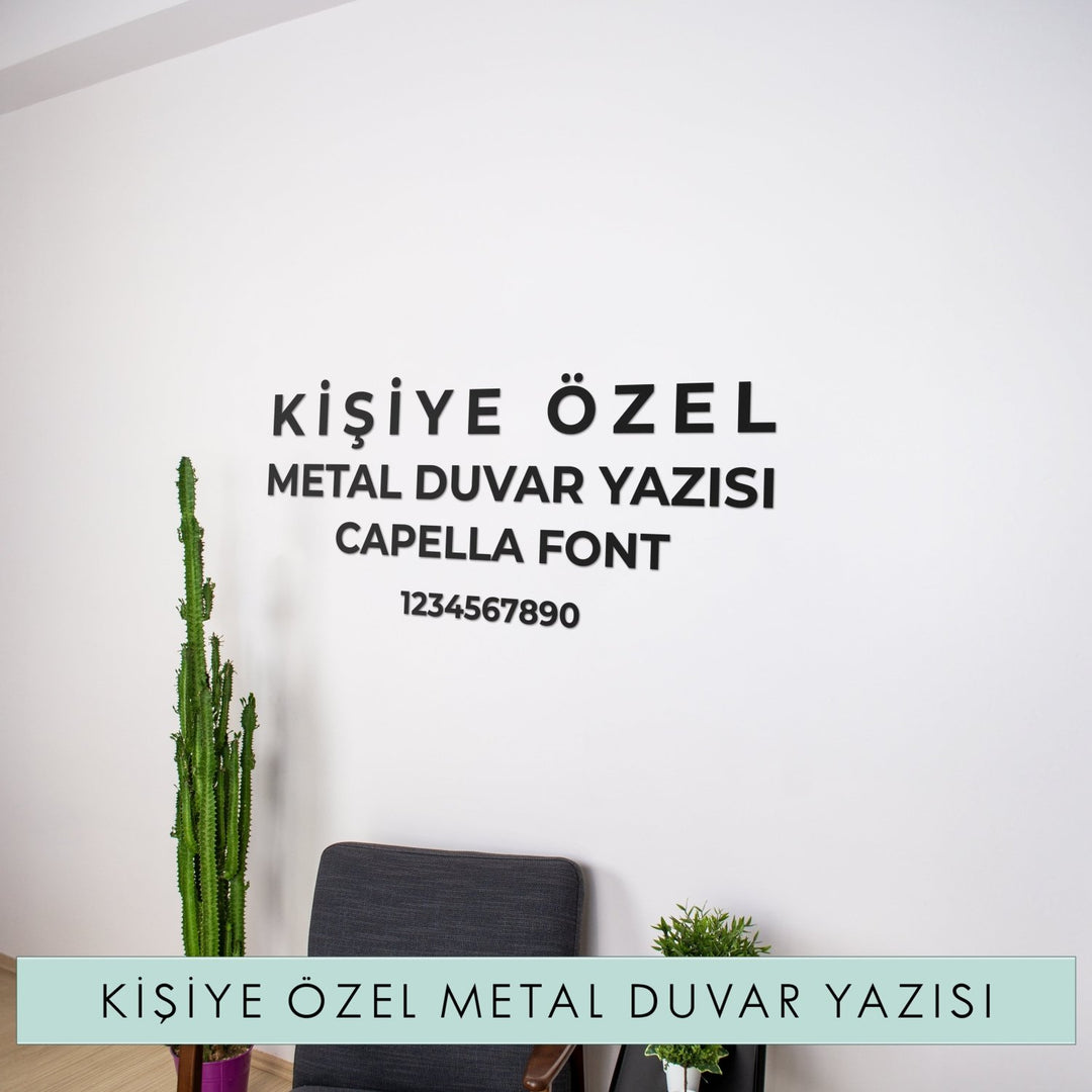Kişiselleştirilmiş Metal Duvar Yazısı Capella - morimora.com