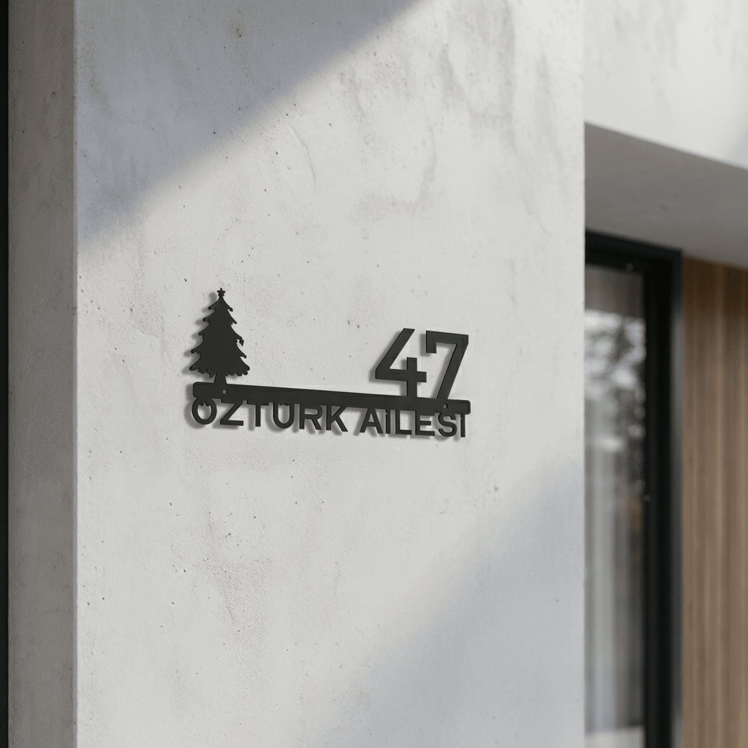 Kişiye Özel Ağaç Temalı Kapı İsimliği - morimora.com