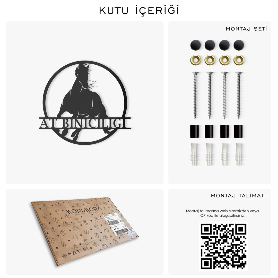 Kişiye Özel At Temalı Metal İsimlik - morimora.com