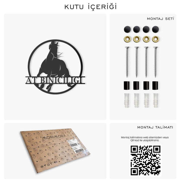 Kişiye Özel At Temalı Metal İsimlik - morimora.com