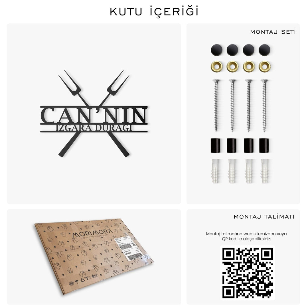 Kişiye Özel Barbekü Temalı Metal İsimlik - morimora.com