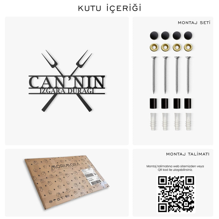 Kişiye Özel Barbekü Temalı Metal İsimlik - morimora.com
