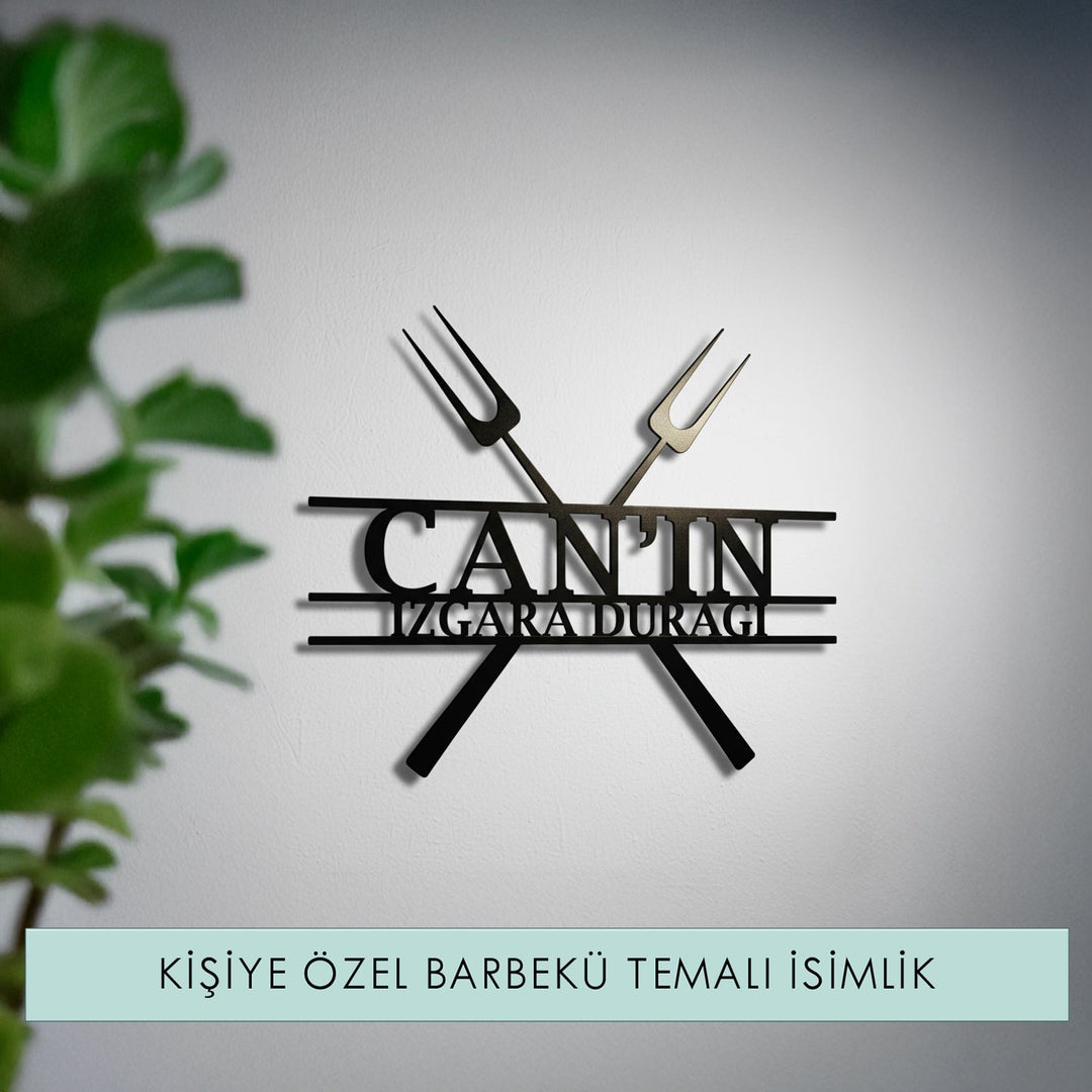 Kişiye Özel Barbekü Temalı Metal İsimlik - morimora.com
