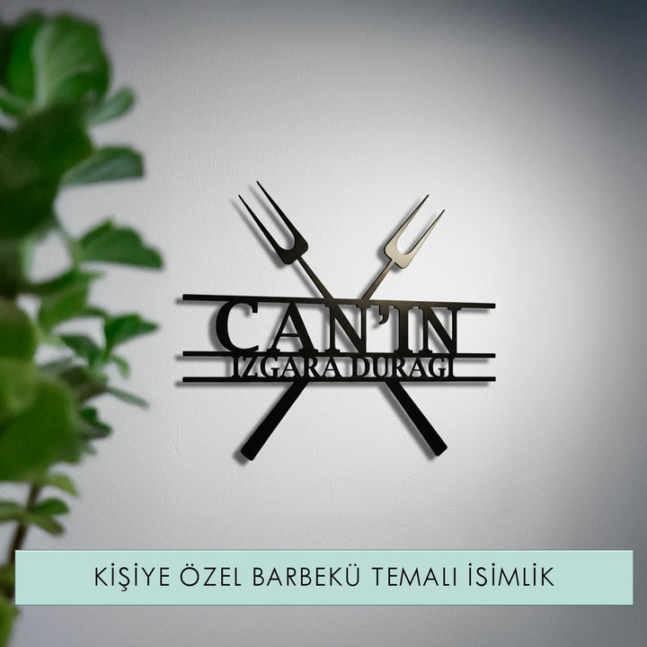 Kişiye Özel Barbekü Temalı Metal İsimlik - morimora.com